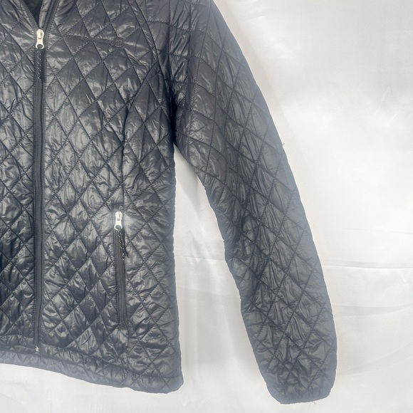 Free Country Charcoal Quilted Hooded Jacket Size M 100% Nylon - Picture 4 of 16